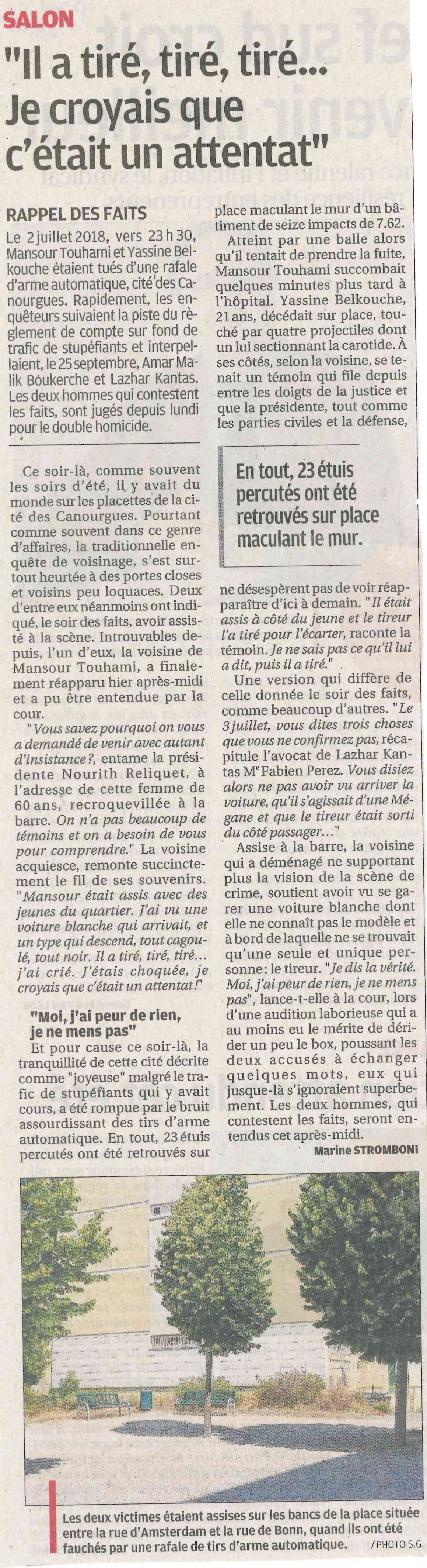 La Provence - 01.03.23 - Cour d'Assises des Bouches du Rhône - Double meurtre de Salon en  Provence
